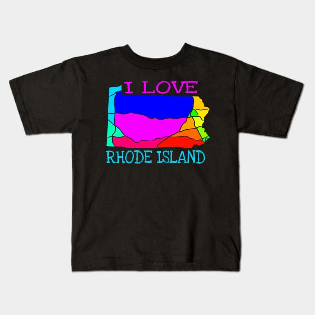 USA state: Rhode Island Kids T-Shirt by KK-Royal